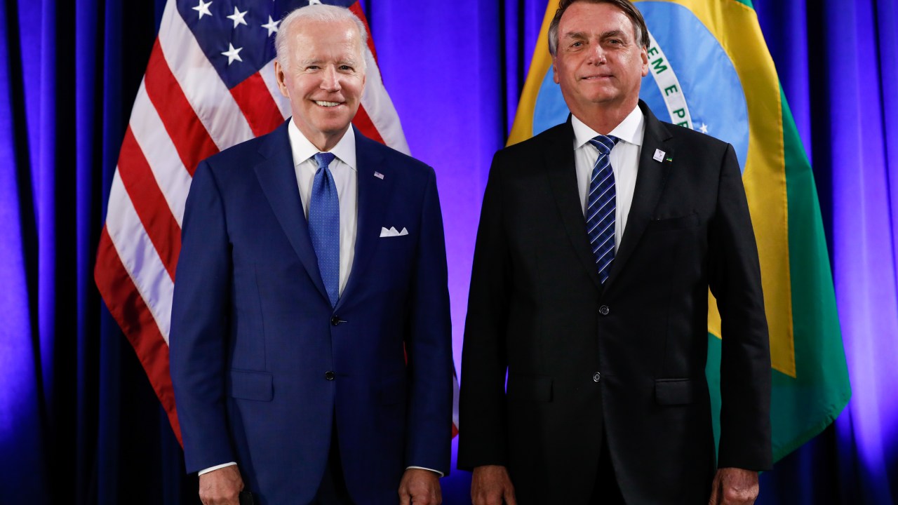 (Los Angeles - EUA, 09/06/2022) Presidente da República Jair Bolsonaro, durante encontro com o Presidente dos Estados Unidos da América, Senhor Joe Biden.
