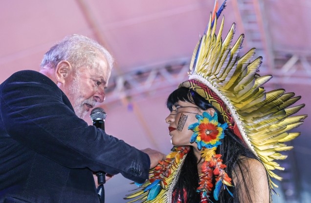 Lula participa em Uberlândia, de Ato aos Povos Indígenas de Minas Gerais, 15/06/2022.