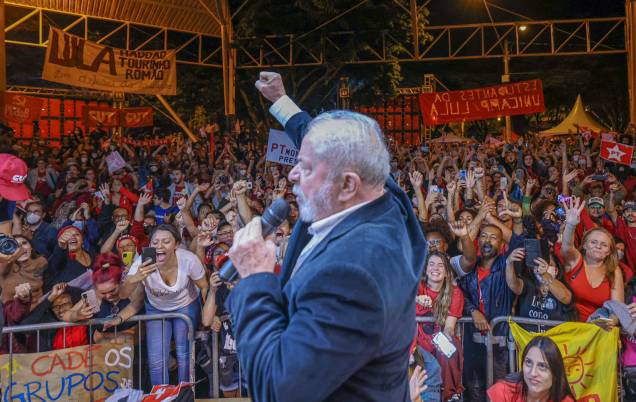 Lula visita a UNICAMP em Campinas e conversa com estudantes sobre defesa da democracia, em 05.05.2022.