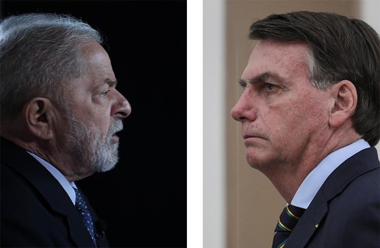 Jair Bolsonaro, Tarcísio e Caiado durante anúncios do governo de SP em Ribeirão Preto