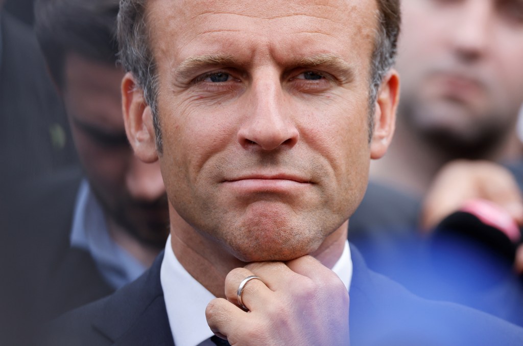 French president Emmanuel Macron (Photo by Ludovic MARIN / POOL / AFP)