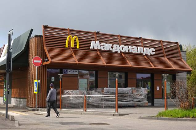 16/05/2022.- Restaurante McDonalds fechado em Podolsk, nos arredores de Moscou, Rússia.