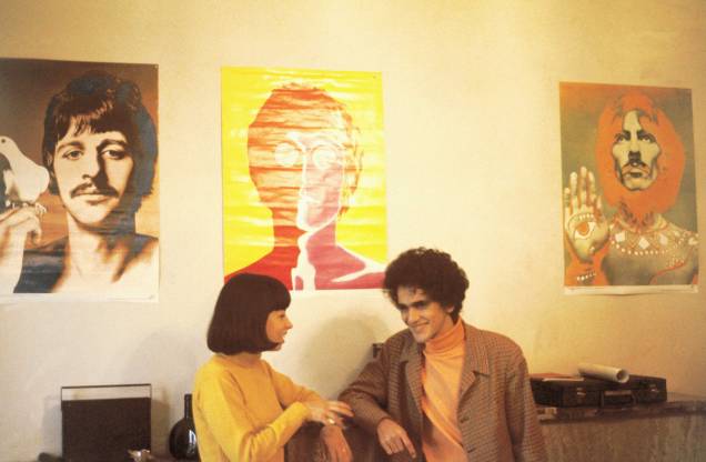Nara Leão com Caetano Veloso, anos 70.