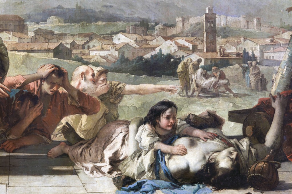 DOR - A praga retratada pelo italiano Tiepolo: os cientistas analisaram o material genético de corpos enterrados há séculos -
