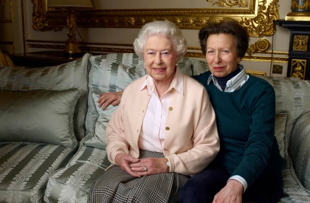 Palácio de Buckingham, durante o aniversário de 90 anos da rainha Elizabeth II com sua irmã Margarida, em 21/04/2016.