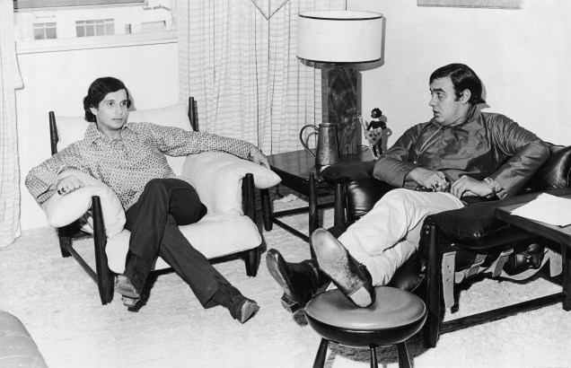 Roberto Carlos e Erasmo Carlos, em 1969.