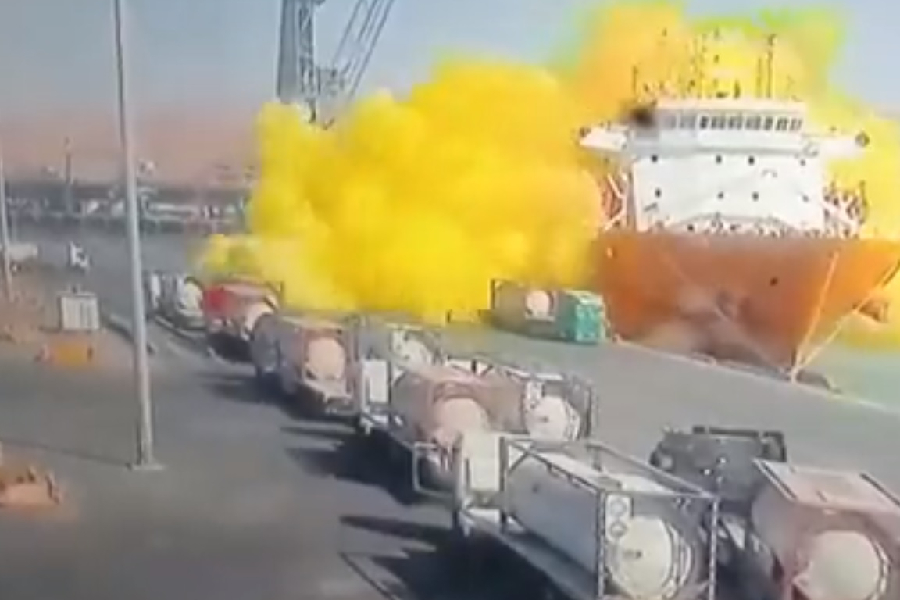 Acidente no porto de Aqaba, na Jordânia, deixou treze mortos e 251 feridos. 27/06/2020