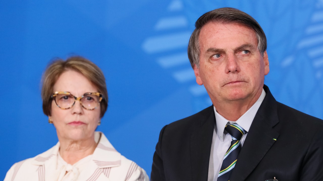 Tereza Cristina e Bolsonaro: possível chapa presidencial