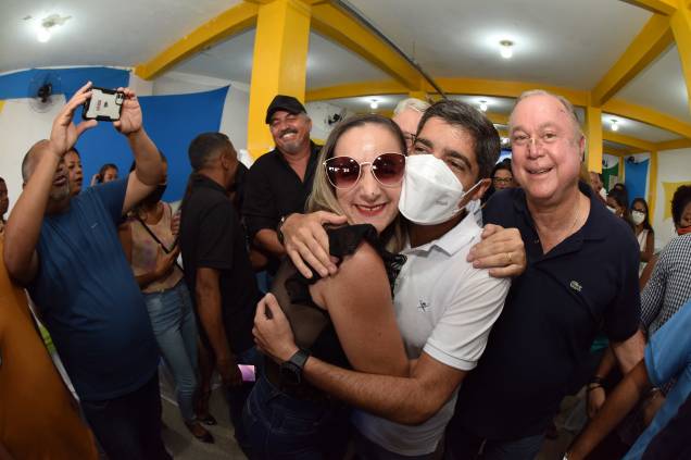 ACM Neto, candidato ao governo da Bahia pelo partido União Brasil, em campanha por municípios baianos, 05/2022.