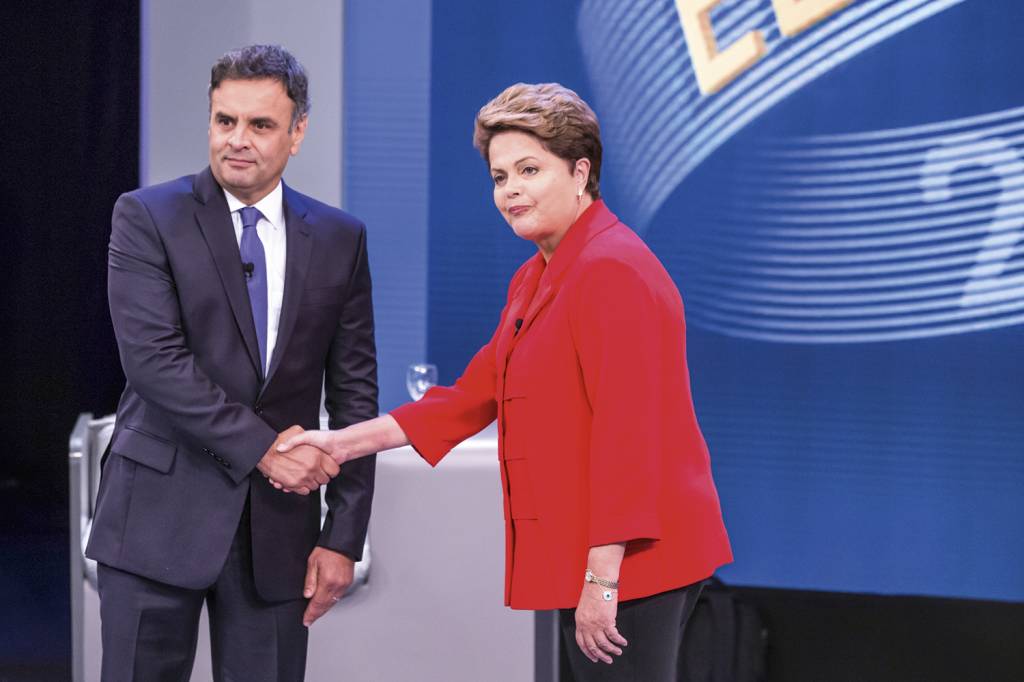 INIMIGOS - Aécio e Dilma em 2014: ponto baixo da relação entre os dois partidos -