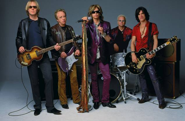 Integrantes da banda americana Aerosmith, em 2017.