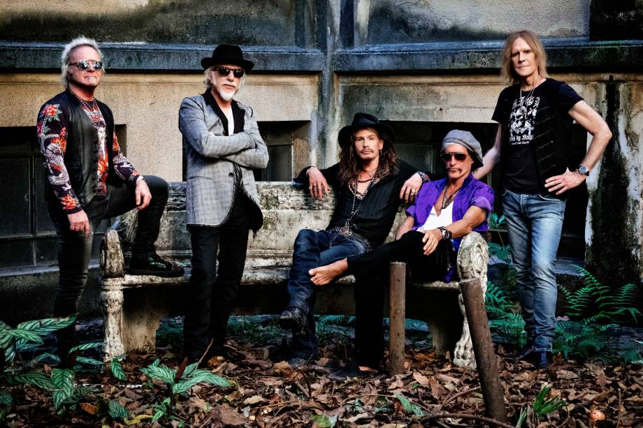 Integrantes da banda americana Aerosmith, em 2016.