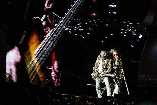 Apresentação da banda americana Aerosmith no Rock in Rio, Rio de Janeiro, em 22/07/2017.