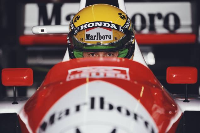 Ayrton Senna, pilotando um Honda Marlboro McLaren MP4/6 Honda V12, durante o GP de Fórmula 1 dos EUA, no circuíto de Phoenix, Arizona, em 09/03/1991. Ayrton Senna, pilotando um Honda Marlboro McLaren MP4/6 Honda V12, durante o GP de Fórmula 1 dos EUA, no circuíto de Phoenix, Arizona, em 09/03/1991.