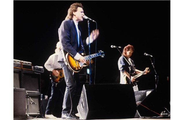 Banda britânica The Kinks, durante show em Madri, 1986.