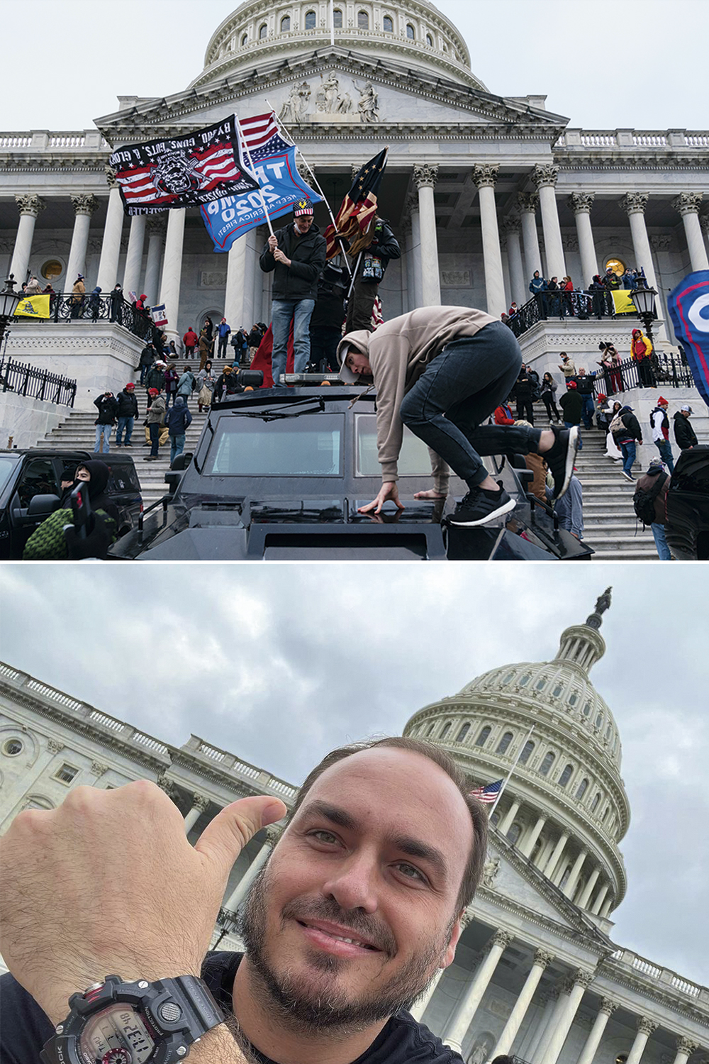 O MAU EXEMPLO AMERICANO - A invasão do Capitólio: mensagem subliminar em tom de ameaça de Carlos Bolsonaro -