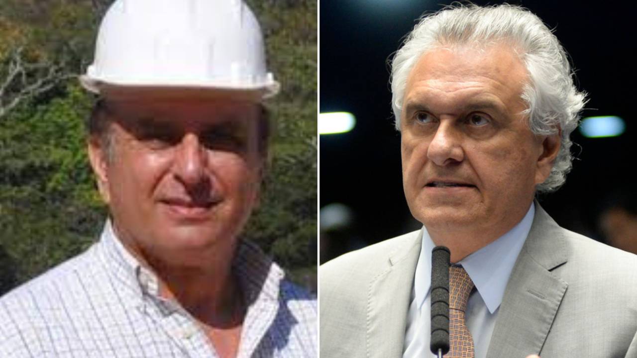 O pecuarista Emival Caiado Filho e o governador de Goiás, Ronaldo Caiado (União Brasil) -