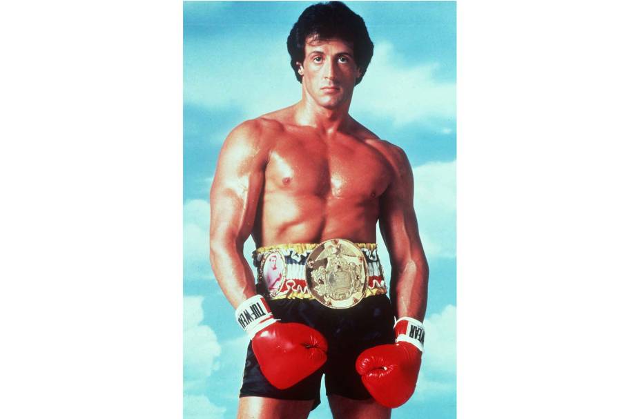 Sylvester Stallone no filme "Rocky - Um Lutador", de John G. Avildsen, 1976.