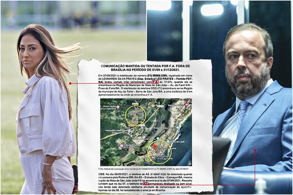 VÍTIMAS - Flávia Arruda, Alexandre Silveira e o relatório: bandidos monitoraram os passos da ministra e do parlamentar -