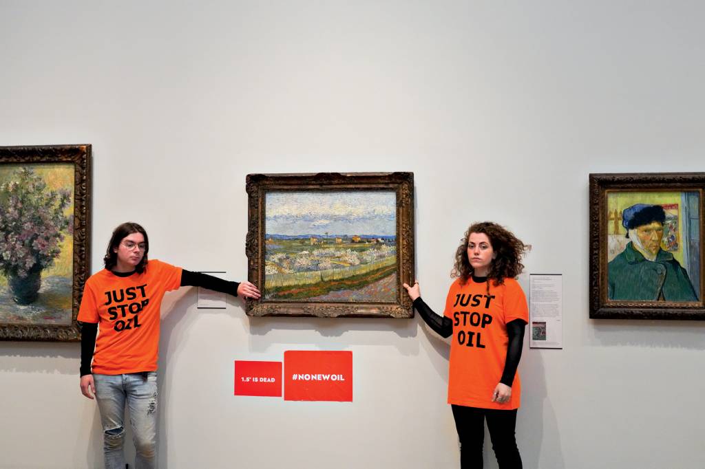 AÇÃO - Ativistas do Just Stop Oil: nem Van Gogh escapou -