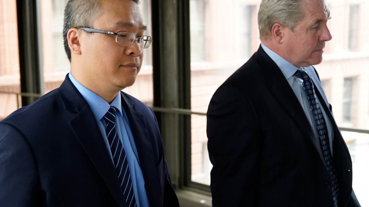 ST PAUL, MN - JULY 27: Former Minneapolis police officer Tou Thao, left, and his attorney Robert Paule arrive for sentencing for violating George Floyds civil rights outside the Federal Courthouse Wednesday, July 27, 2022 in St. Paul, Minn. (Photo by David Joles/Star Tribune via Getty Images)