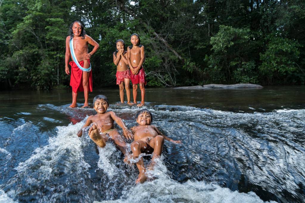Povos Ind&iacute;genas da Tribo Waiapi, no estado do Amap&aacute;, em 2017.