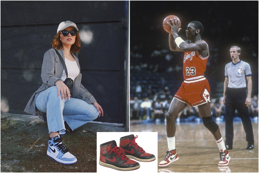 CAMPEÃO - Jordan: a linha do ex-jogador é a preferida de Larissa Manoela (à esq.), versão do antigo calçado -