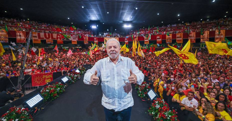 O ex presidente Lula e pré-candidato `a presidência da república, durante ato público “Juntos por Pernambuco e pelo Brasil”, em Recife (PE), no Classic Hall. 21/07/2022.