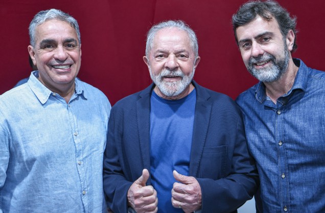 Lula se encontra com André Ceciliano e Marcelo Freixo, Rio de Janeiro, em 07/07/2022.