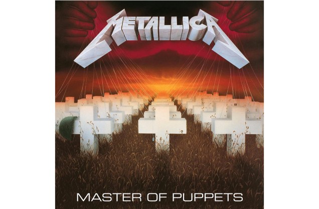 Capa do disco "Master Of Puppets", de 1986 da banda americana Metallica.