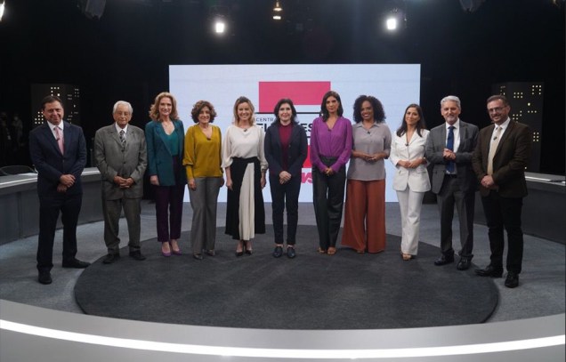 Simone Tebet entrevistada pela equipe de jornalismo da GloboNews no programa "A Central das Eleições", nesta segunda-feira 25/07/2022.