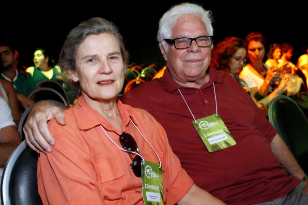 Sergio Paulo Rouanet e Barbara Freitag Rouanet na décima quinta Mostra de Cinema de Tiradentes-MG, em 2012.