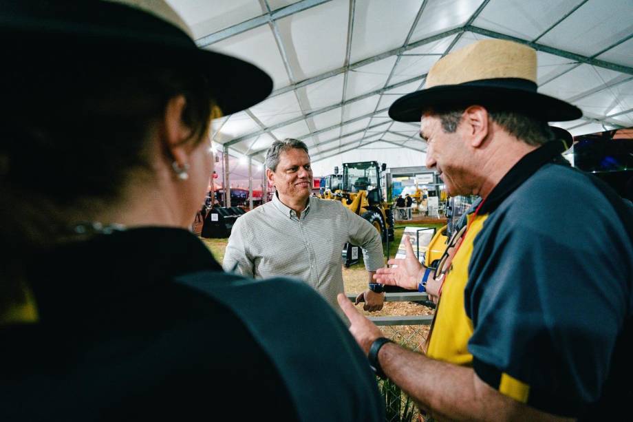 Tarcísio de Freitas, pré-candidato ao governo do estado de São Paulo pelo Partido dos Republicanos, na Feira Agrishow, Ribeirão Preto-SP, 26/04/2022.