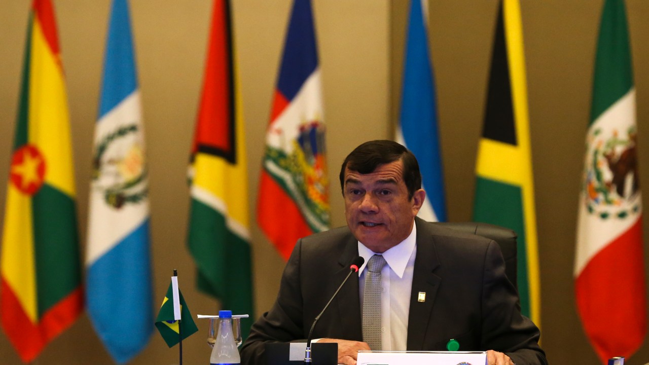 O ministro da Defesa, Paulo Sérgio Nogueira de Oliveira, abre oficialmente a 15ª Conferência de Ministros de Defesa das Américas (15ª CMDA), no Centro de Eventos e Convenções Meliá Brasil 21, em Brasília