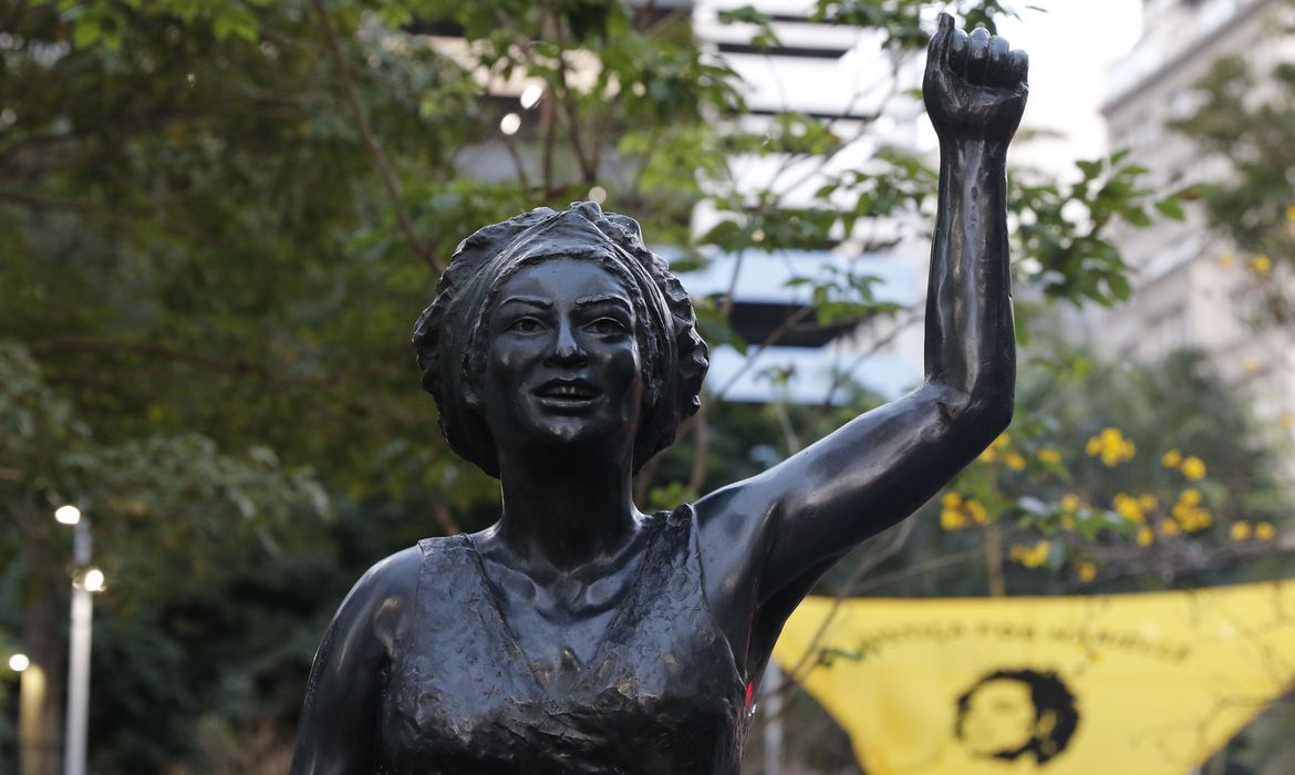 Estátua de Marielle Franco, no Rio de Janeiro