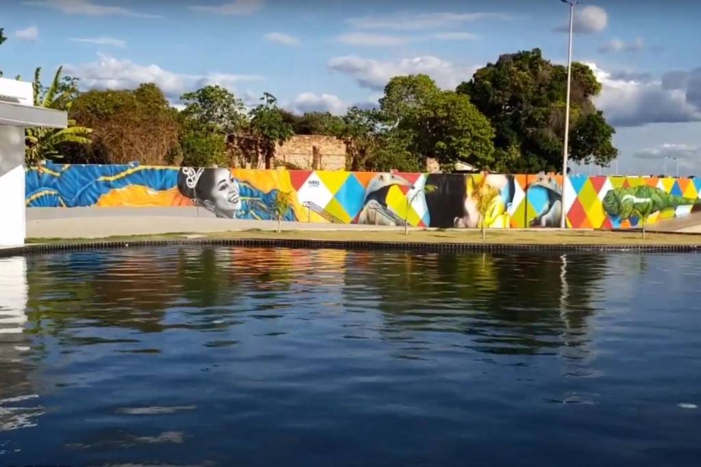 Mural feito por Kobra no Parque Rio Branco, em Boa Vista (RR)