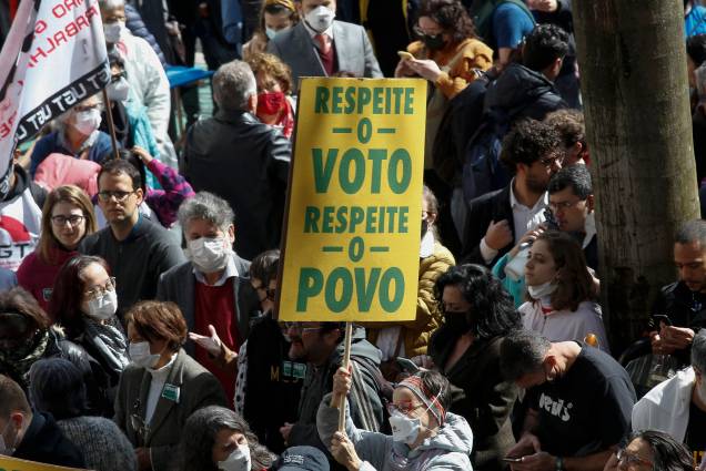 Manifestação em defesa da democracia e da justiça, em São Paulo - Manifestação em defesa da democracia e da justiça, em São Paulo -