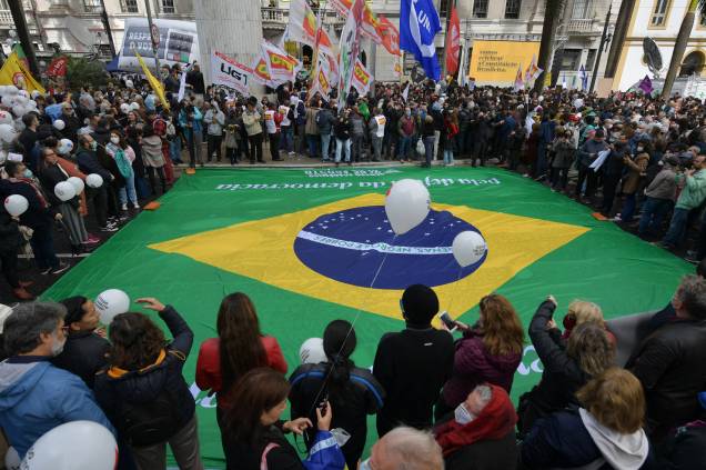 Manifestação em defesa da democracia e da justiça, em São Paulo - Manifestação em defesa da democracia e da justiça, em São Paulo -
