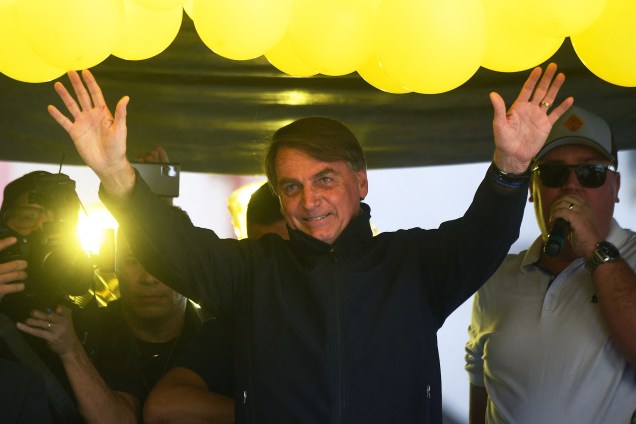 Jair Bolsonaro durante o lançamento de sua campanha de reeleição, em Juiz de Fora -