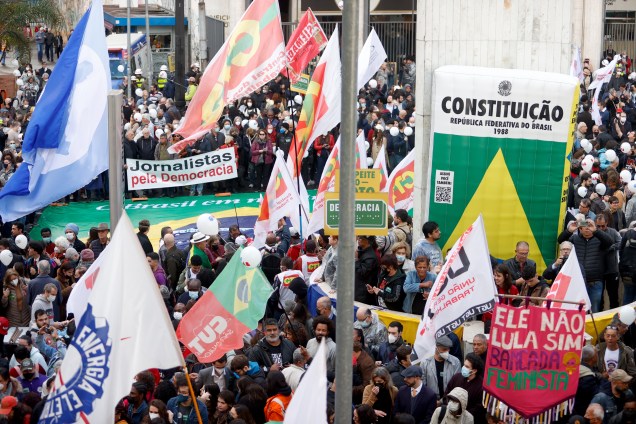 Manifestação em defesa da democracia e da justiça, em São Paulo -
