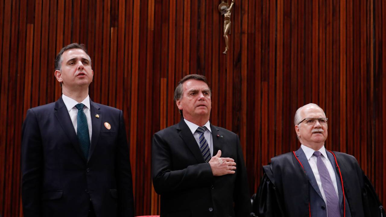 (Brasília - DF, 16/08/2022) Solenidade de Posse dos Ministros Alexandre de Moraes e Enrique Ricardo Lewandowski nos cargos de Presidente e Vice-Presidente do TSE. Foto: Isac Nóbrega/PR
