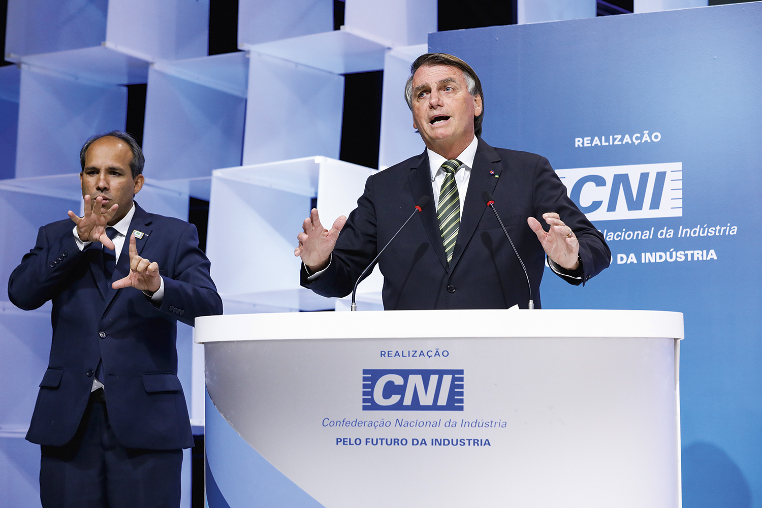 O PREFERIDO - Jair Bolsonaro na CNI: ele conta com forte apoio de donos de pequenos e médios negócios -
