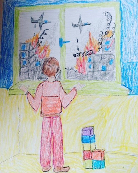 Desenho realizado por Serhii, 7 anos - Desenho realizado por Serhii, 7 anos -
