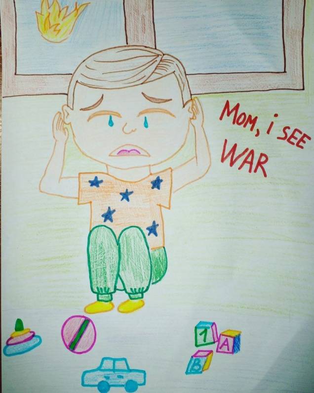 Desenho realizado por Yehor, 8 anos - Desenho realizado por Yehor, 8 anos -