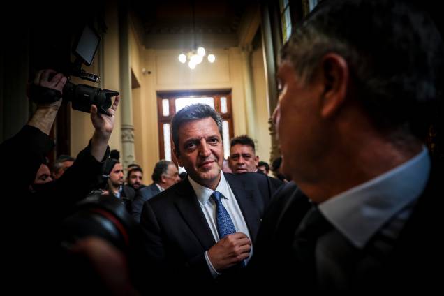 O novo ministro de economia Sergio Massa no congresso nacional em Buenos Aires 03/08/2022. O novo ministro de economia Sergio Massa no congresso nacional em Buenos Aires 03/08/2022.