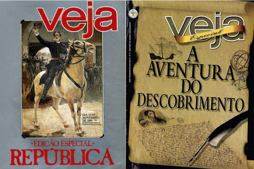 HISTÓRIA - As edições de VEJA de 1989 e 2000: Proclamação da República e a chegada de Pedro Álvares Cabral em mergulho minucioso -