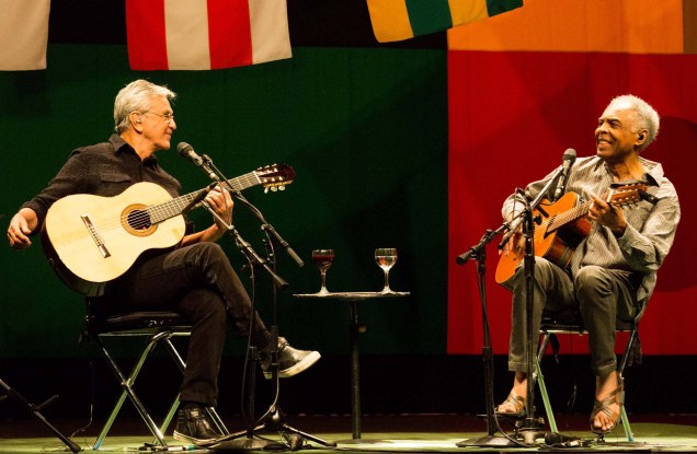 Caetano Veloso e Gilberto Gil no show "Dois Amigos, Um Século de Música". 20/08/2015.