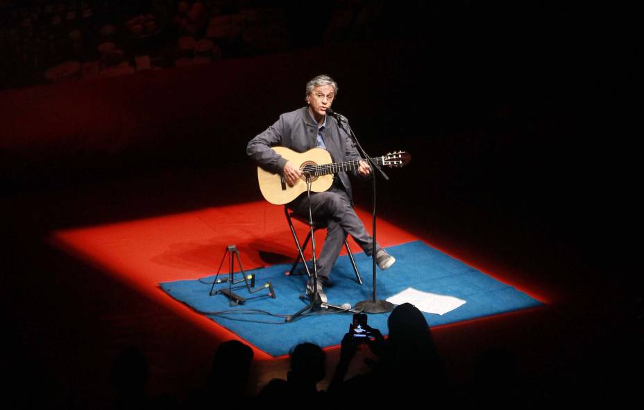 Caetano Veloso durante o evento Rio+20, no Forte de Copacabana, em 13/06/2012.