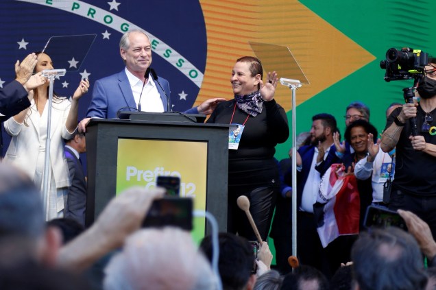 Ciro Gomes, candidato `a presidência da República pelo PDT, no lançamento da candidatura de Roberto Claudio ao Governo do Estado do Ceará. 24/07/2022.