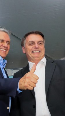 O governador de Goiás, Ronaldo Caiado (União Brasil), e o presidente Jair Bolsonaro (PL)
